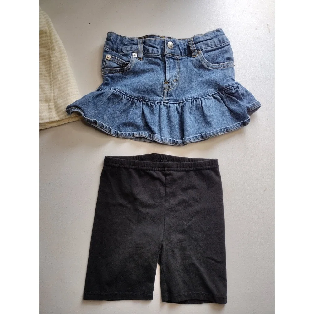Girls Skirts and Shorts Bundle Levi's Old Navy Disney Garanimals Size 5T 9pc Lot